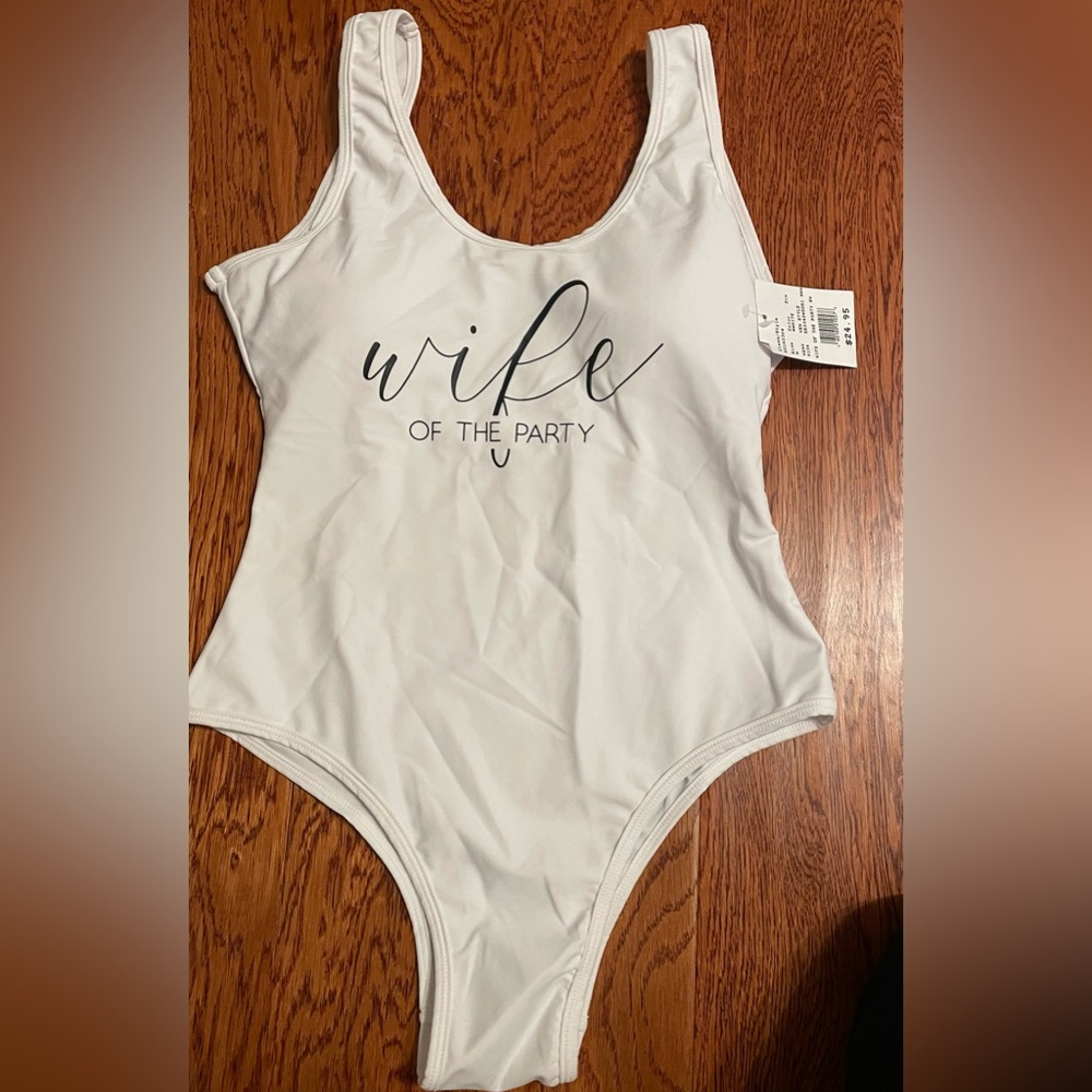 Bride “Wife of the Party” one piece swimsuit